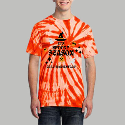 Adult Tie-Dye T-Shirt - Fall - Its Spooky Season Thumbnail