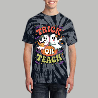 Adult Tie-Dye T-Shirt -Fall- Trick or Teach  Thumbnail