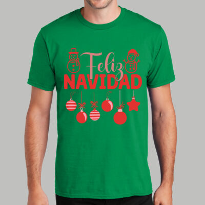 Adult T-Shirt - Winter Holidays - Feliz Festive - Red  Thumbnail