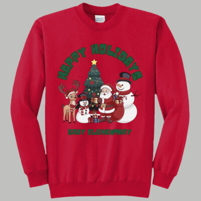 Adult Crewneck - Winter Holidays - Happy Holidays - Green Thumbnail