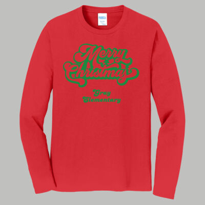 Adult Long Sleeve Shirt - Winter Holidays - Merry Christmas - Green Thumbnail