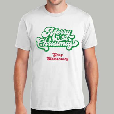 Adult T-Shirt - Winter Holidays  - Merry Christmas - Green & Red Thumbnail
