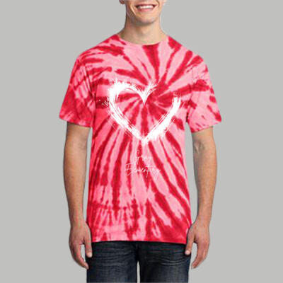 Adult Tie-Dye T-Shirt - Spring - Valentine's Heart Thumbnail