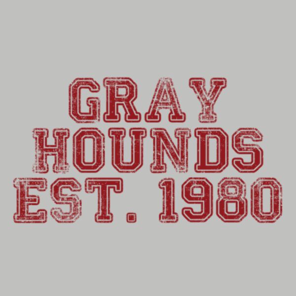 Distresed Gray Hounds Est. Red Thumbnail