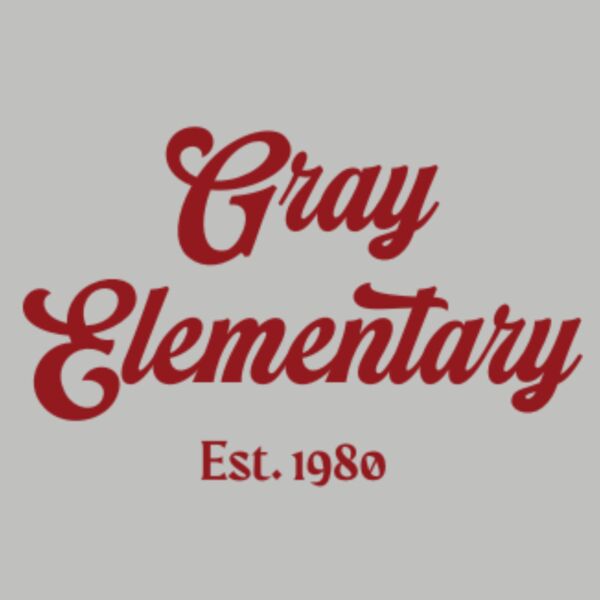 Retro Gray Elementary Red Thumbnail