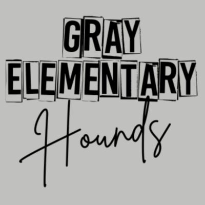 Gray Elementary Hounds in Cursive Black Thumbnail