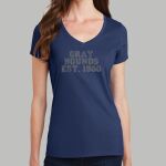 Women's Fan Favorite V Neck Tee - Gray Thumbnail