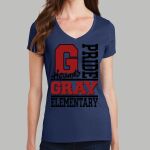 Women's Fan Favorite V Neck Tee - Gray Thumbnail